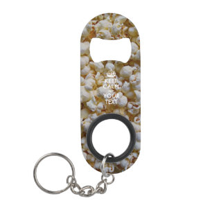 Porte-clé Décapsuleur KEEP CALM personnalisé et votre texte sur Popcorn