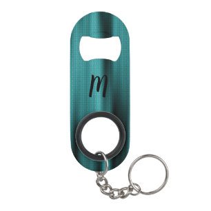 Porte-clé Décapsuleur La texture du mouton bleu personnalise le monogram