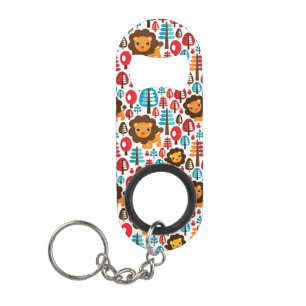 Porte-clé Décapsuleur le rétro lion mignon badine l'illustration