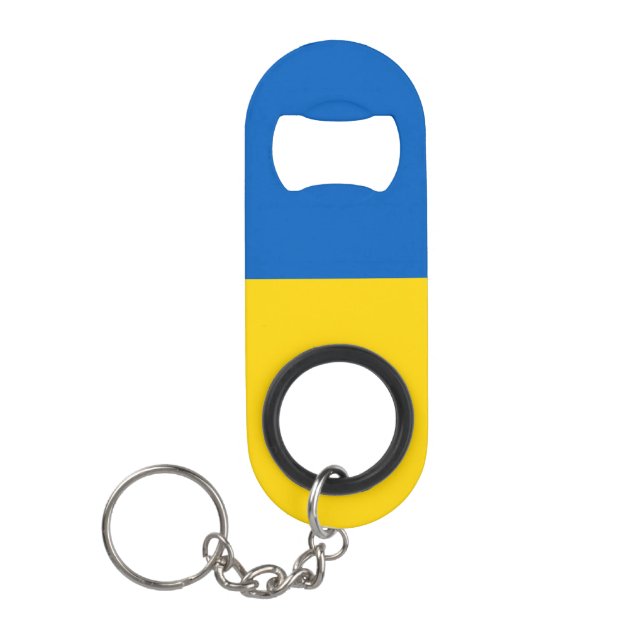 Porte-clé Décapsuleur L'Ukraine drapeau Intense Bouteille Ouverture (Devant)