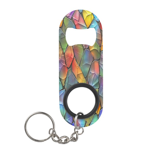 Porte-clé Décapsuleur Magie en verre teinté (Devant)