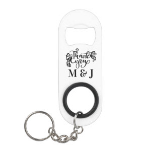 Porte-clé Décapsuleur Merci personnalisé