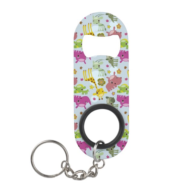 Porte-clé Décapsuleur motif animal de safari (Devant)