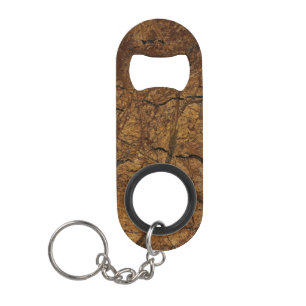 Porte-clé Décapsuleur Motif Brown en pierre