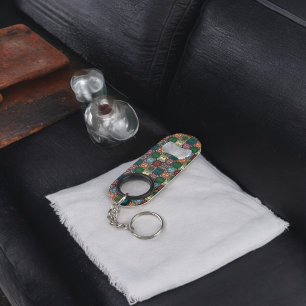 Porte-clé Décapsuleur Motif de hibou multicolore