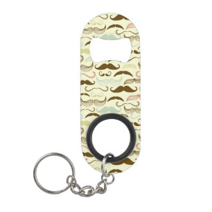 Porte-clé Décapsuleur Motif de moustache, rétro style 4
