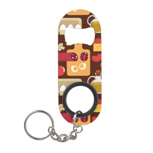 Porte-clé Décapsuleur Motif de pizza