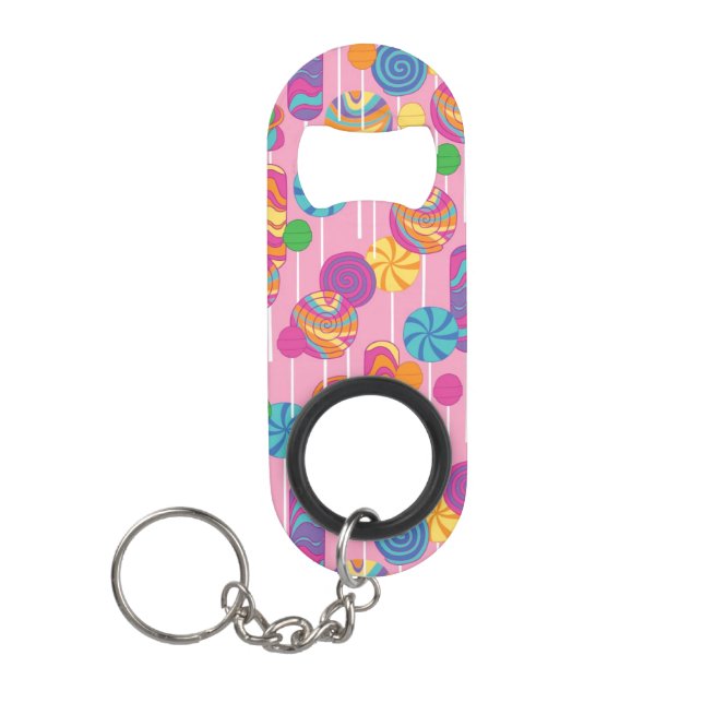 Porte-clé Décapsuleur Motif de sucrerie de lucettes (Devant)