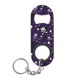 Porte-clé Décapsuleur Motif d'Emo de couleur foncée avec la peinture
