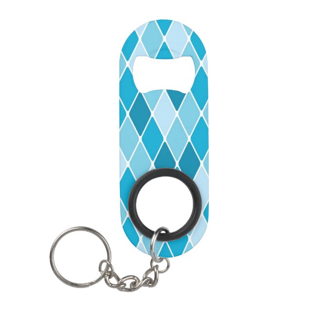 Porte-clé Décapsuleur Motif d'hiver de harlequin (Devant)