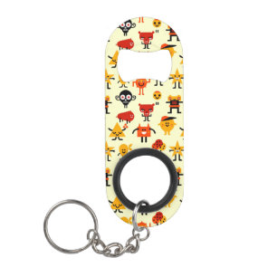 Porte-clé Décapsuleur Motif drôle de monstres