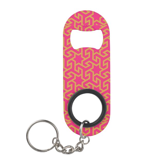 Porte-clé Décapsuleur Motif en forme d'étoile arabe (Devant)