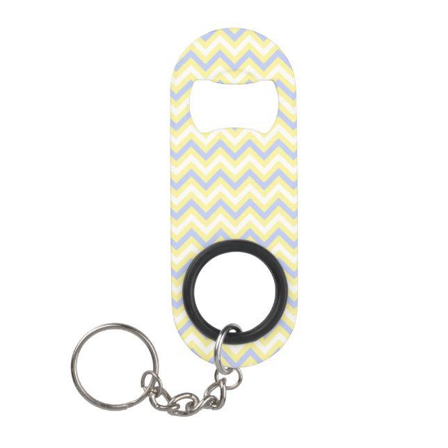 Porte-clé Décapsuleur Motif en pastel de Chevron (Devant)