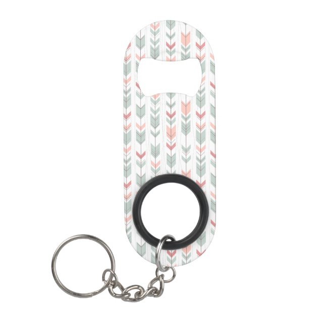 Porte-clé Décapsuleur Motif géométrique dans le rétro style (Devant)