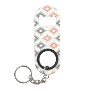 Porte-clé Décapsuleur Motif géométrique dans le style aztèque