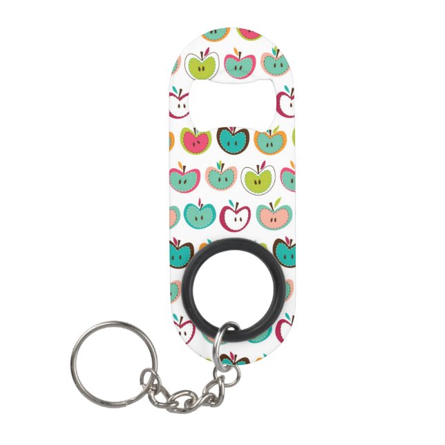 Porte-clé Décapsuleur Motif mignon de pomme (Devant)