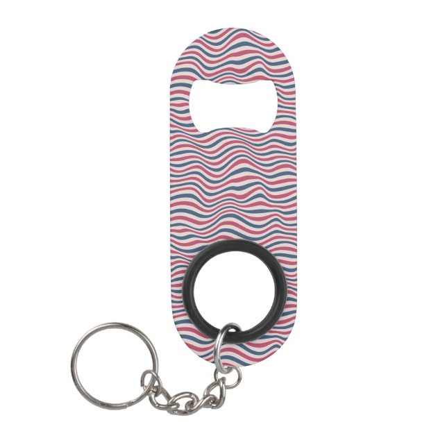 Porte-clé Décapsuleur Motif rayé 2 (Devant)