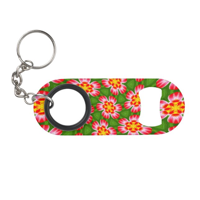 Porte-clé Décapsuleur Motif Red Lilies (Devant (Horizontal))