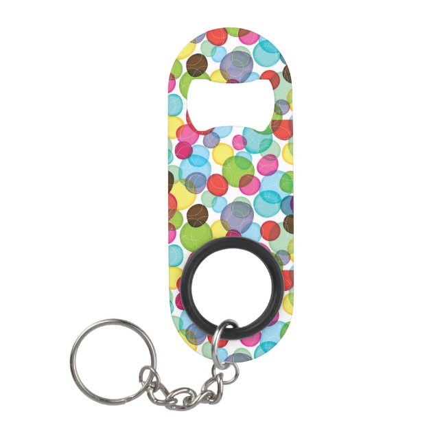 Porte-clé Décapsuleur Motif rond 2 d'enfants de bulles (Devant)