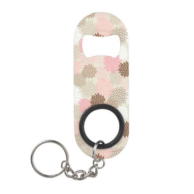 Porte-clé Décapsuleur Motif rose et Brown de maman (Devant)
