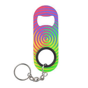 Porte-clé Décapsuleur Ouverture de mini-bouteille arc-en-ciel avec Porte