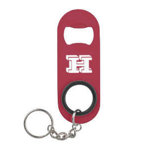 Porte-clé Décapsuleur Ouvre-bouteille à clé en acier inoxydable rouge et