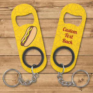 Porte-clé Décapsuleur Ouvre-bouteille porte-clés Hotdog