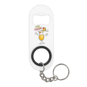 PORTE-CLÉ DÉCAPSULEUR OUVRE-BOUTEILLE - RECETTE DE PINA COLADA COCKTAIL