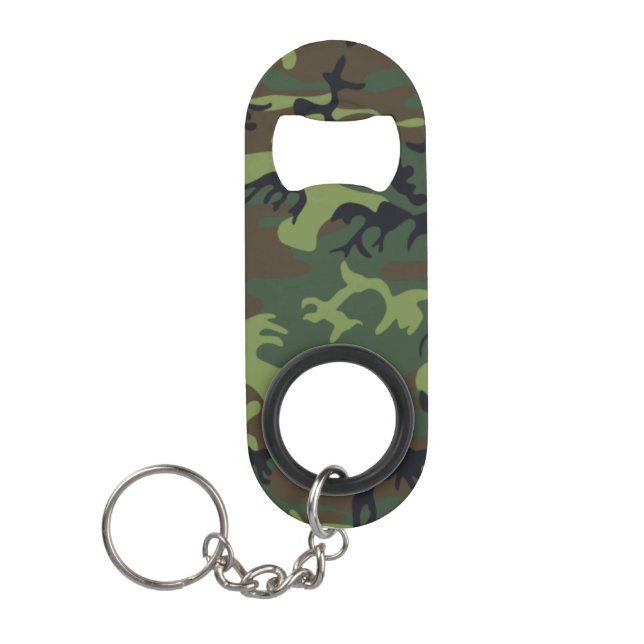 Porte-clé Décapsuleur Ouvreur de bouteille de Camo d'armée (Devant)