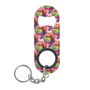 Porte-clé Décapsuleur Papier peint vert et rouge abstrait