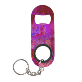 Porte-clé Décapsuleur Paysage impressionniste Trippy Red et Magenta