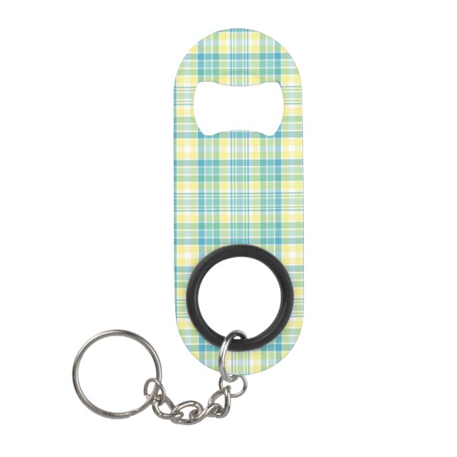 Porte-clé Décapsuleur Plaid en pastel (Devant)