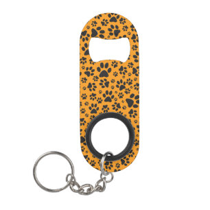 Porte-clé Décapsuleur Pois de chien noir et blanc Pointe Polka sur dahli