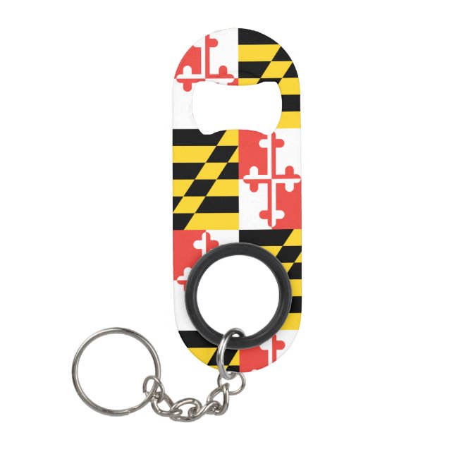 Porte-clé Décapsuleur Porte - clé du drapeau du Maryland (Devant)