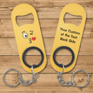 Porte-clé Décapsuleur Porte-clés visage lançant un baiser