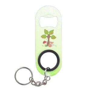 Porte-clé Décapsuleur Renard sous l'arbre 