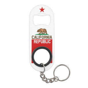 Porte-clé Décapsuleur RÉPUBLIQUE DE CALIFORNIE Étoile Drapeau
