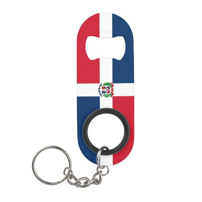 Porte-clé Décapsuleur République dominicaine Pride patriotique (Devant)