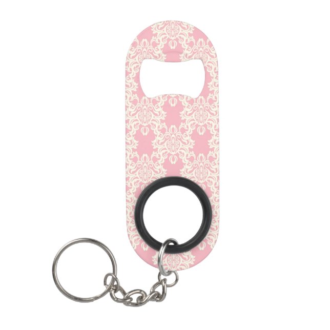 Porte-clé Décapsuleur Rétro damassé florale (Devant)