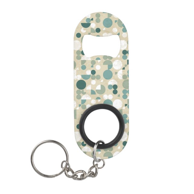 Porte-clé Décapsuleur Rétro motif abstrait (Devant)
