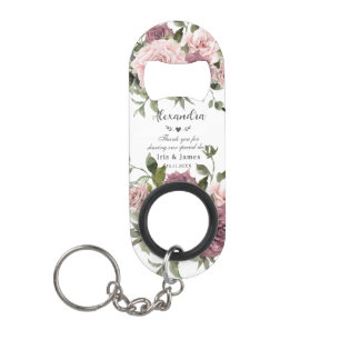 Porte-clé Décapsuleur Rose de cannelle Blush Floral Wedding Favoriser