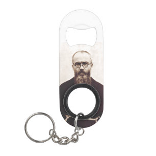 Porte-clé Décapsuleur Saint Maximilien Kolbe prêtre catholique polonais