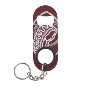 Porte-clé Décapsuleur Sainte Vierge Marie, dentelle