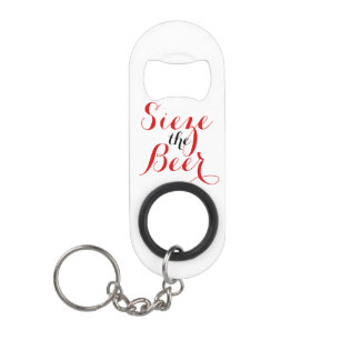Porte-clé Décapsuleur Saisissez la bière avec votre nom mini