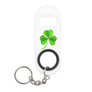 Porte-clé Décapsuleur Shamrock sur bocal blanc