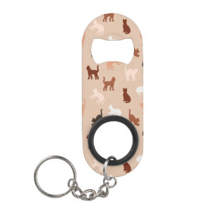 Porte-clé Décapsuleur Silhouette de chat