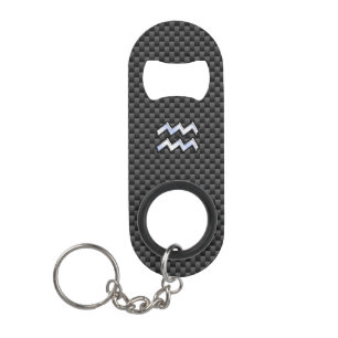 Porte-clé Décapsuleur Symbole Zodiaque Aquarius moderne Style fibre de c