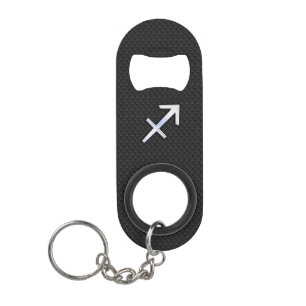Porte-clé Décapsuleur Symbole zodiaque du Sagittaire sur la peau de serp