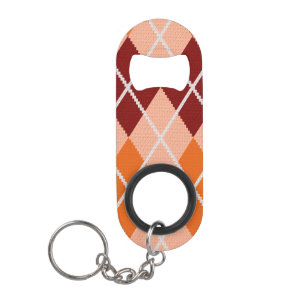 Porte-clé Décapsuleur Tissu à motifs de losanges réaliste