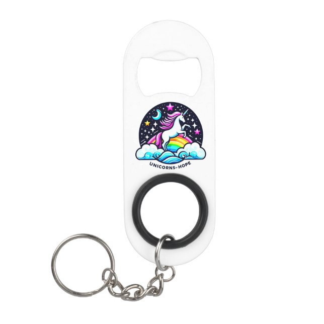 Porte-clé Décapsuleur Unicornes de l'espoir (Devant)